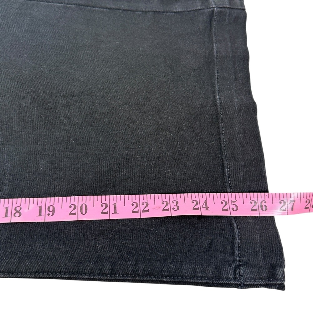 PAIGE Anessa High-Rise Wide-Leg Ankle Jeans Pants Cropped Black Fog Luxe Size 31 - Picture 8 of 11